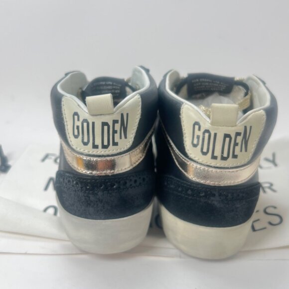 Golden Goose Mid Star platinum Black Women Sneakers Size 37 US7 - Picture 4 of 15
